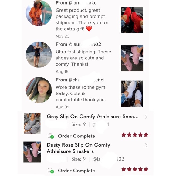 Red Slip On Comfy Athleisure Sneakers - Picture 8 of 11